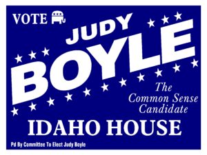 Boyle for Idaho campaign sign
